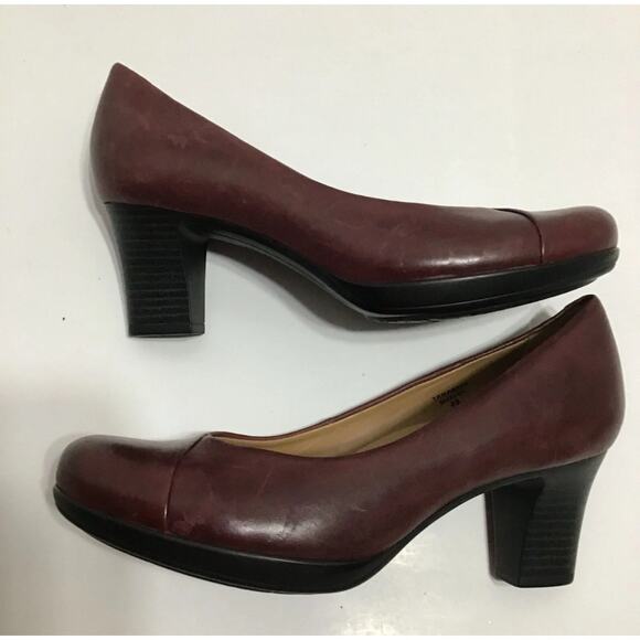 Earth Tamarack Womens Heels Size 11 Brown Round Toe Leather Low 2” Orthopedic - Picture 2 of 4